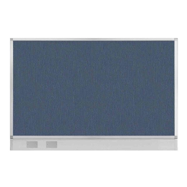Hush Panel Configurable Cubicle Partition 6' x 4' Ocean Fabric w/ Cable Channel